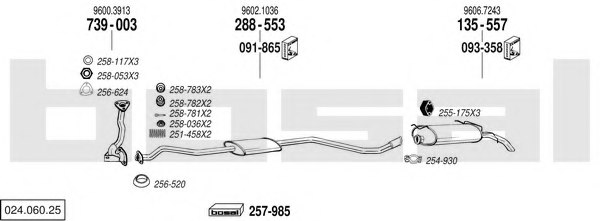 BOSAL 024.060.25 Exhaust System
